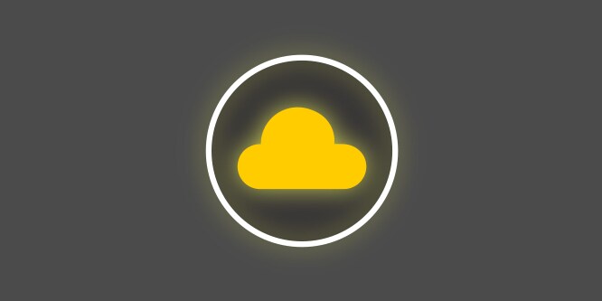Icône jaune et blanche avec un nuage jaune au centre d’un cercle, sur fond gris foncé, représentant un tissu doux de qualité supérieure.
